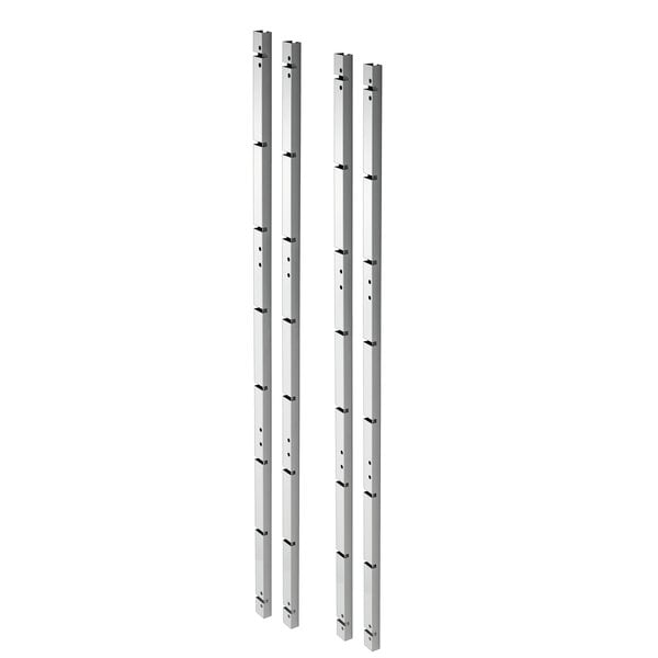 Geleiderset | 4 Steunrails | 8 Inschuifvakken | 200mm Tussenruimte | RVS