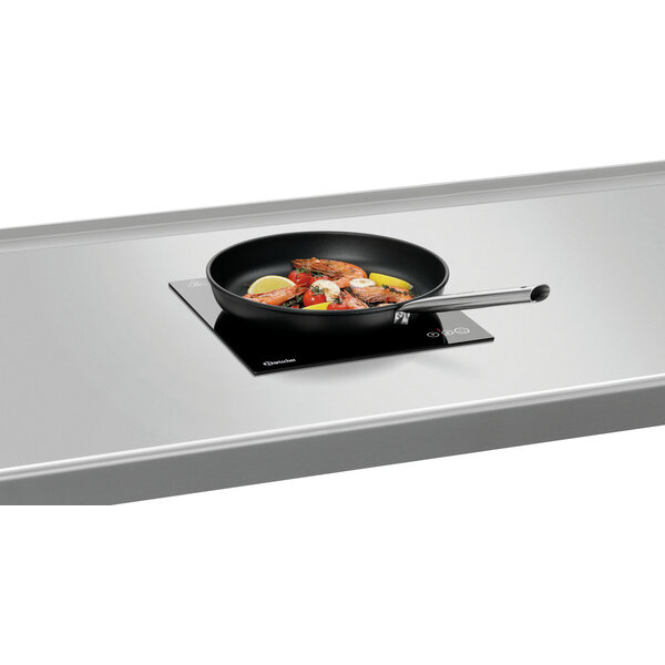 Inductiekookplaat | 351TC | 1 Kookpit Ø230mm | 3500W | 230V | 10 Vermogensniveaus | Touchbediening Met Digitaal Display | Geschikt Voor Inbouw