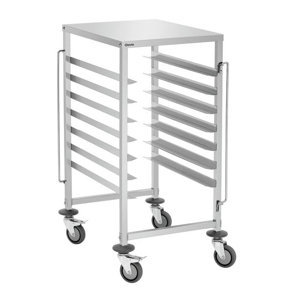 Euronormwagen | AEN700-6040 | 7 Geleiders | Euronorm 600x400mm | Tweezijdig Vulbaar | 8kg Per Geleider | 60kg | 4 Zwenkwielen, 2 Met Rem
