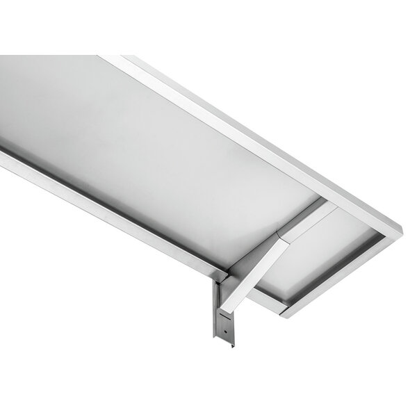 Wandrekset | 2 Schappen | 120kg Draagvermogen Per Schap | In Hoogte Verstelbaar | Insteeksysteem | RVS | 1200x355mm