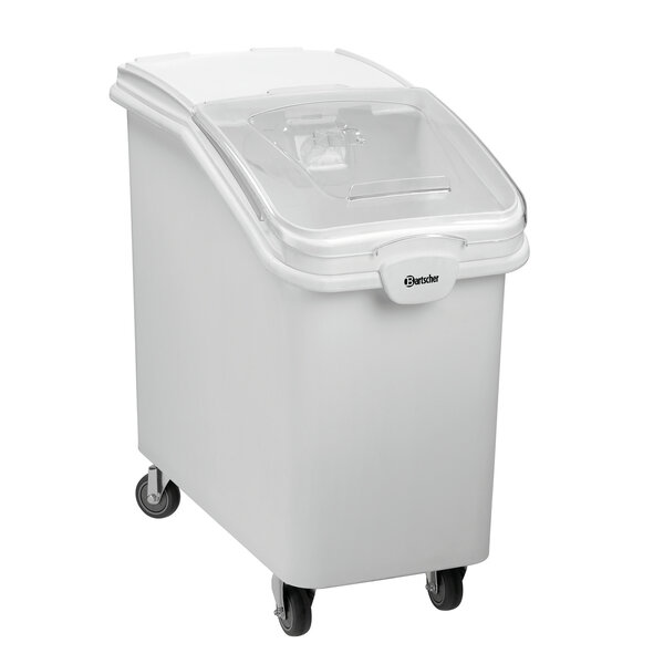 Voorraadcontainerwagen | 102L | Transparant Schuifdeksel | 2 Wielen, 2 Zwenkwielen | Max. Draagvermogen 103kg