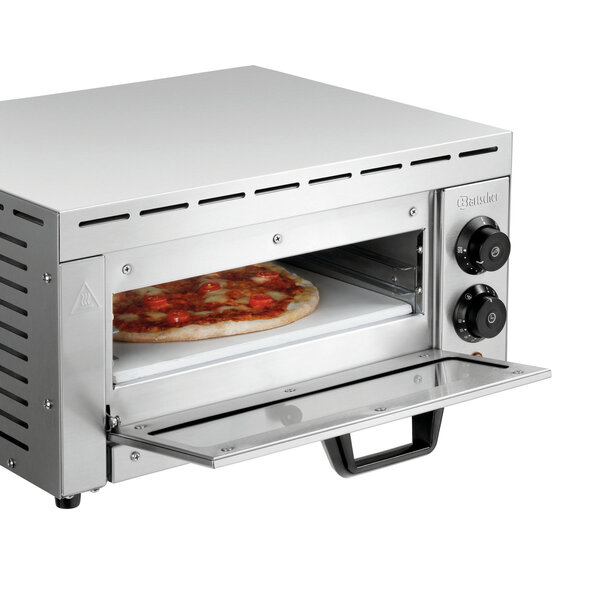 Pizzaoven | ST340 | 1 Pizza Ø33.5cm | 50-250°C | 1500W/230V | Bakkamer 342x345x70mm | Timer, Kijkvenster