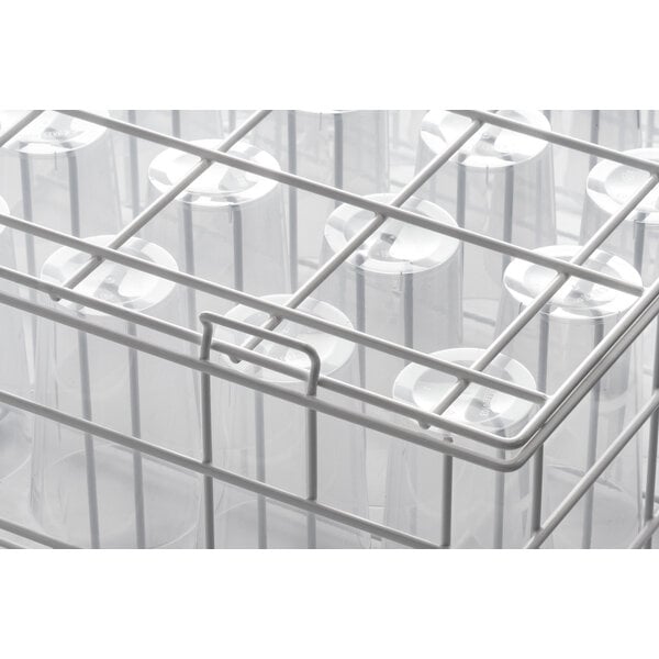 Korf Voor Herbruikbare Bekers | 500x500x235(h)mm | 25 Vakken Van 90x90mm | Geschikt Tot 190mm Hoog | Afneembaar Deksel