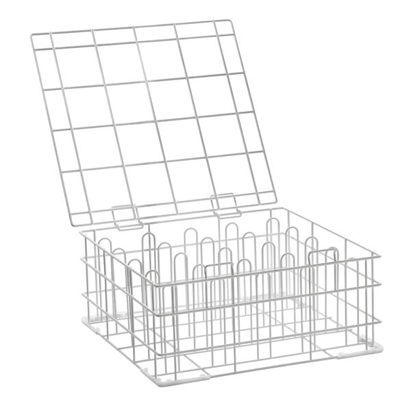 Korf Voor Herbruikbare Bekers | 500x500x235(h)mm | 25 Vakken Van 90x90mm | Geschikt Tot 190mm Hoog | Afneembaar Deksel
