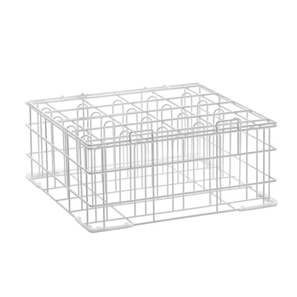 Korf Voor Herbruikbare Bekers | 500x500x235(h)mm | 25 Vakken Van 90x90mm | Geschikt Tot 190mm Hoog | Afneembaar Deksel