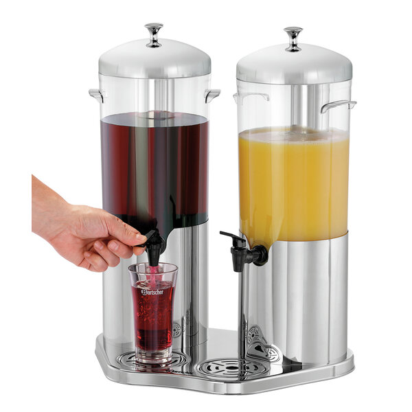 Drankendispenser | DEW5 Duo | 5+5L | IJsbuiskoeling | RVS/Kunststof