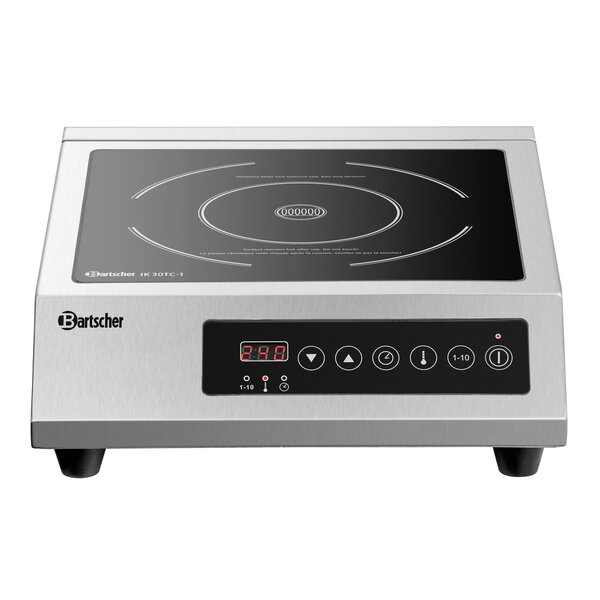 Inductiekookplaat | IK 30TC-1 | 1 Pit | 3kW, 230V | 60-240°C | 10 Vermogensniveaus | Vetfilter