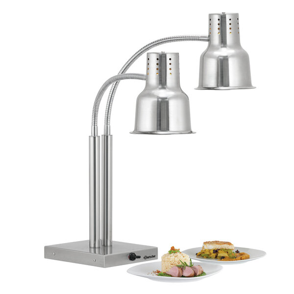 Warmtelamp | IWL500ST | 2 Infraroodlampen | 500W, 230V | Flexibele Lampenarmen | Vrije Hoogte Max. 520mm