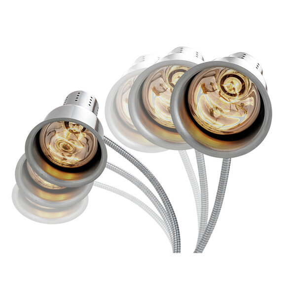 Warmtelamp | IWL500ST | 2 Infraroodlampen | 500W, 230V | Flexibele Lampenarmen | Vrije Hoogte Max. 520mm