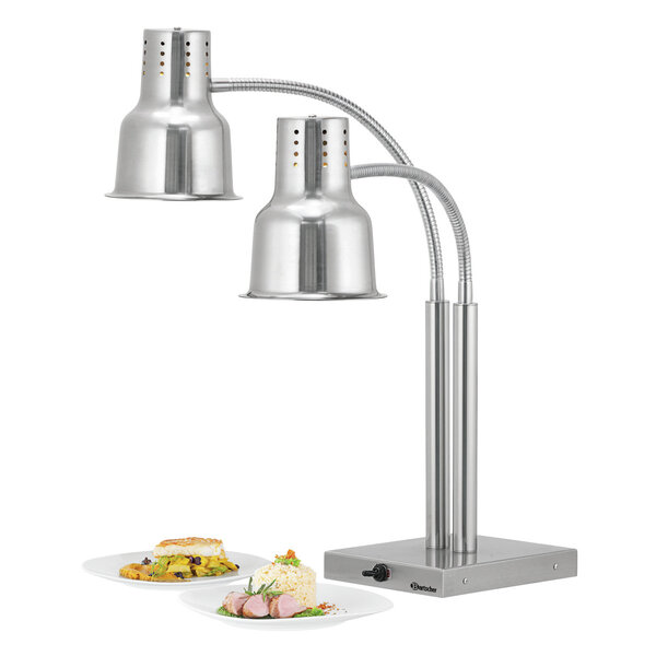 Warmtelamp | IWL500ST | 2 Infraroodlampen | 500W, 230V | Flexibele Lampenarmen | Vrije Hoogte Max. 520mm