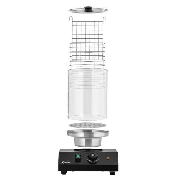 Hotdogkoker | E200-240 S | Glascilinder Ø200x240mm | Watertank 1.25L | 30-100°C | 450W/230V