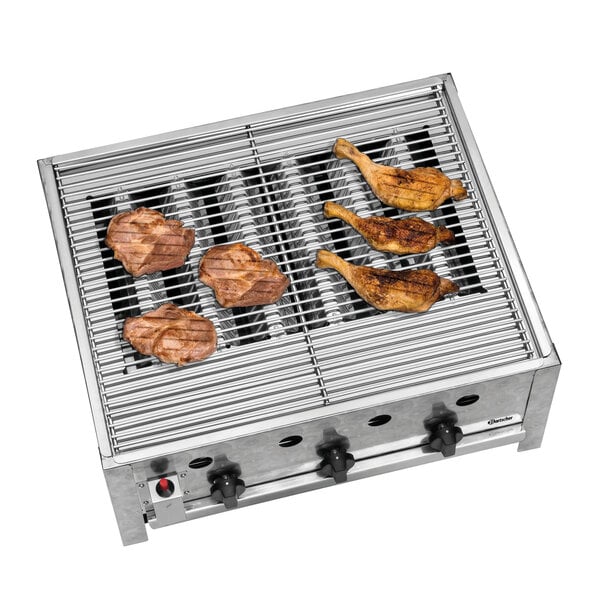 Gas-Tafelbraadgrill | TB1000R | Vloeibaar Gas | 3 Branders | Grillrooster 600x475mm | 10kW | Alleen Voor Buitengebruik