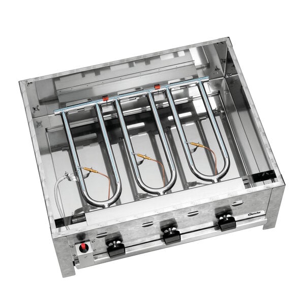 Gas-Tafelbraadgrill | TB1000R | Vloeibaar Gas | 3 Branders | Grillrooster 600x475mm | 10kW | Alleen Voor Buitengebruik