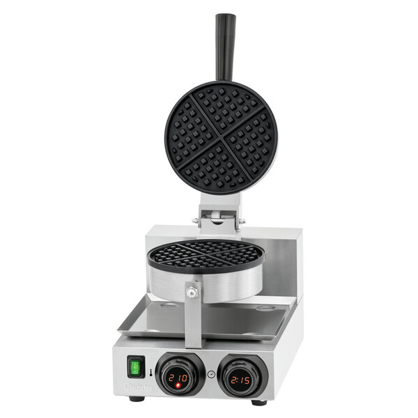 Wafelijzer | MDI 1BWR 1750 | 1 Bakunit | Brusselse Wafel Rond Ø175mm | 50-300°C | 1000W, 230V | Digitale Temperatuurregeling