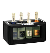 Bartscher Wijnkoeler | 4FLS-10 | 4-5 Flessen | Thermo-elektrische Koeling | 1 Temperatuurzone | 5-18°C | LED-verlichting