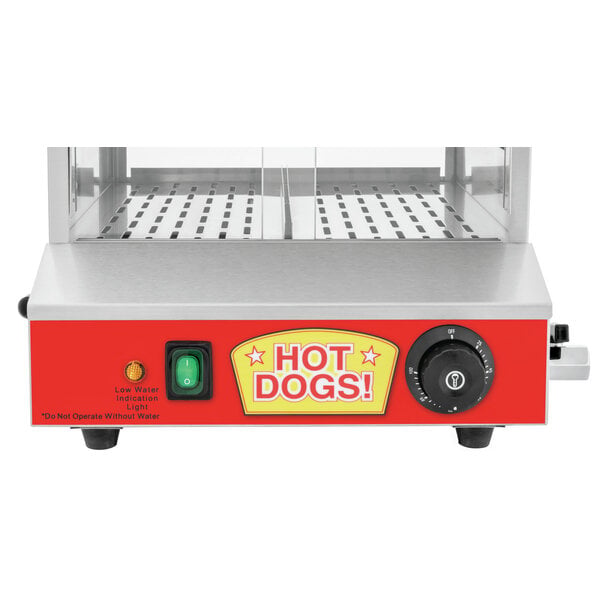 Hotdogstomer | WB1001 | 100 Hotdogs, 15 Broodjes | 25-100°C | 1.2kW, 230V | Waterbevochtiging