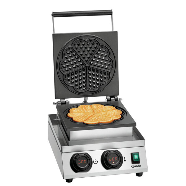 Wafelijzer | MDI 1HW-AL | Hartvormig | Ø210x16mm | 50-300°C | 1800W, 230V