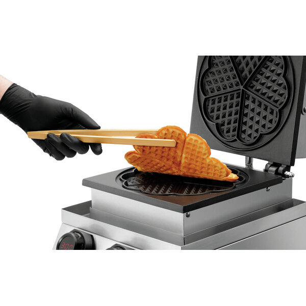 Wafelijzer | MDI 1HW-AL | Hartvormig | Ø210x16mm | 50-300°C | 1800W, 230V
