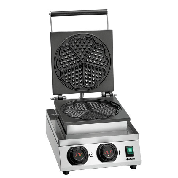 Wafelijzer | MDI 1HW-AL | Hartvormig | Ø210x16mm | 50-300°C | 1800W, 230V