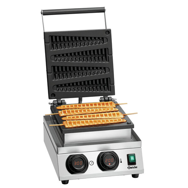 Wafelijzer | MDI Lolly 400 | 4 Driehoekige Lollywafels | 52x20x220mm | 50-300°C | 1800W, 230V