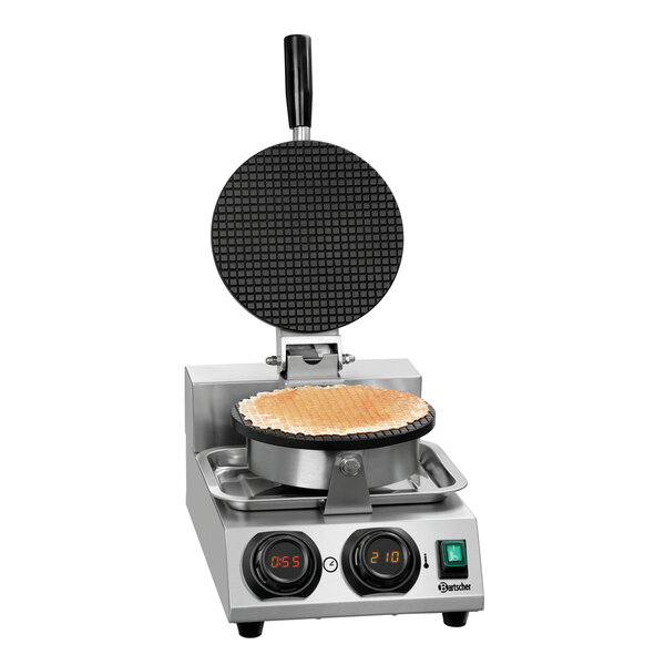 Wafelijzer | MDI Cone 2120 | Rond Ø212mm, 1 Bakunit | 50-300°C | 1kW, 230V | Inclusief Wafelhoornvormer