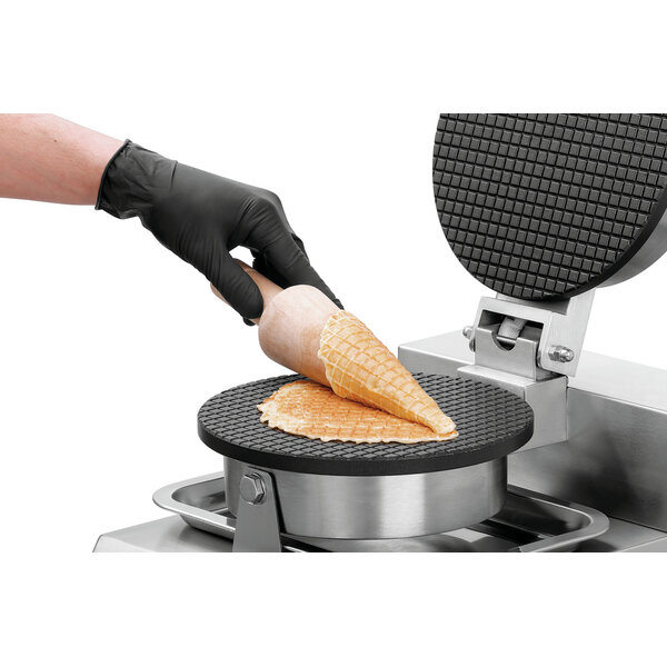 Wafelijzer | MDI Cone 2120 | Rond Ø212mm, 1 Bakunit | 50-300°C | 1kW, 230V | Inclusief Wafelhoornvormer