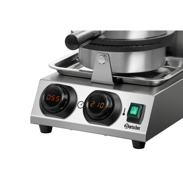 Wafelijzer | MDI Cone 2120 | Rond Ø212mm, 1 Bakunit | 50-300°C | 1kW, 230V | Inclusief Wafelhoornvormer