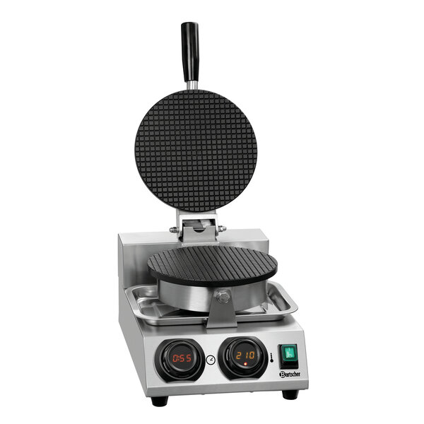 Wafelijzer | MDI Cone 2120 | Rond Ø212mm, 1 Bakunit | 50-300°C | 1kW, 230V | Inclusief Wafelhoornvormer