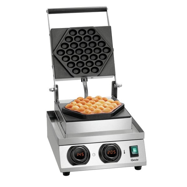 Wafelijzer | MDI Bubble 2070 | 1 Bakunit | Bubblewafel 207x176mm | 50-300°C | 1800W, 230V | Digitale Temperatuurregeling