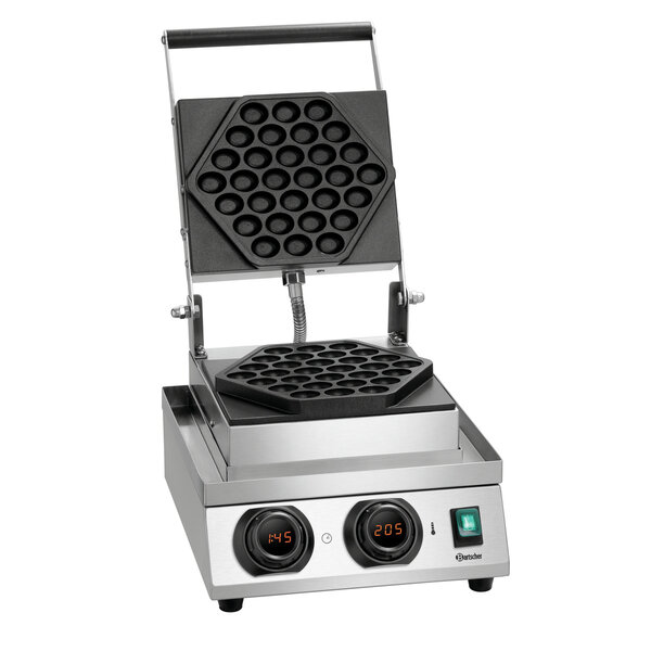 Wafelijzer | MDI Bubble 2070 | 1 Bakunit | Bubblewafel 207x176mm | 50-300°C | 1800W, 230V | Digitale Temperatuurregeling