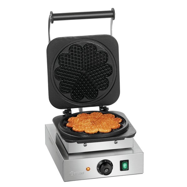 Wafelijzer | 1HW211 | 1 Bakunit, Hartvormig, Ø210x16mm | 50-300°C | 2200W, 230V