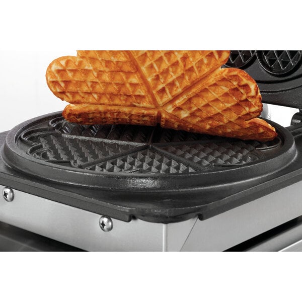 Wafelijzer | 1HW211 | 1 Bakunit, Hartvormig, Ø210x16mm | 50-300°C | 2200W, 230V