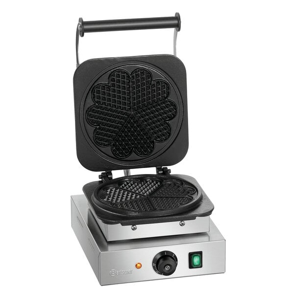 Wafelijzer | 1HW211 | 1 Bakunit, Hartvormig, Ø210x16mm | 50-300°C | 2200W, 230V