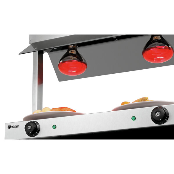 Warmtebrug | I2WL801 | 2x1/1 GN | 2 Afzonderlijk Regelbare Zones | 30-85°C | 0.8kW, 230V | 2 Infraroodlampen | Hoestscherm