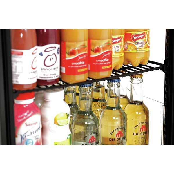 Mini-Koelvitrine | 78L | 2-12°C | Convectiekoeling | 3 Verstelbare Roosterplanchetten | Dubbele Beglazing | Automatische Ontdooiing | Zwart