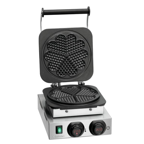 Wafelijzer | MDI 1HW211 | 1 Bakunit, Hartvormige Wafel | Ø210mm, 16mm Hoog | 50-300°C | 2.2kW, 230V