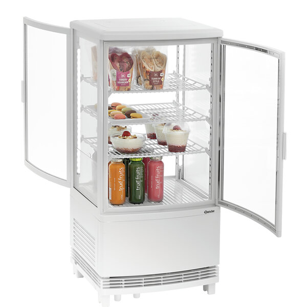 Mini-Koelvitrine | 75L2T | 75L | 2-12°C | Convectiekoeling | 3 Planchetten | Dubbelzijdige Toegang | Wit | Energieklasse B