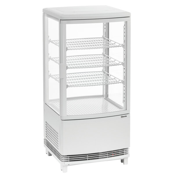 Mini-Koelvitrine | 75L2T | 75L | 2-12°C | Convectiekoeling | 3 Planchetten | Dubbelzijdige Toegang | Wit | Energieklasse B