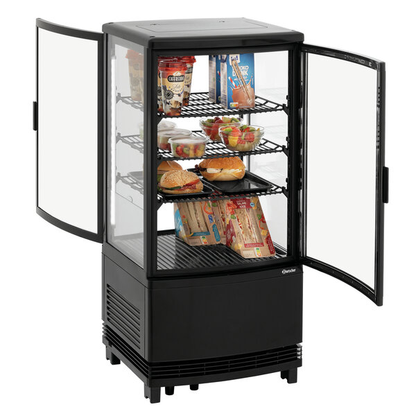 Mini-Koelvitrine | 75L2T | 75L | 2-12°C | Convectie | Toegang Aan Twee Zijden | Zwart | 180W, 230V