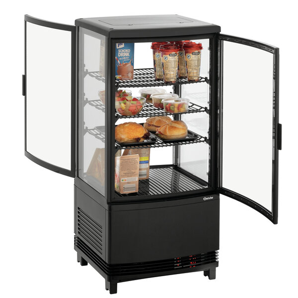 Mini-Koelvitrine | 75L2T | 75L | 2-12°C | Convectie | Toegang Aan Twee Zijden | Zwart | 180W, 230V