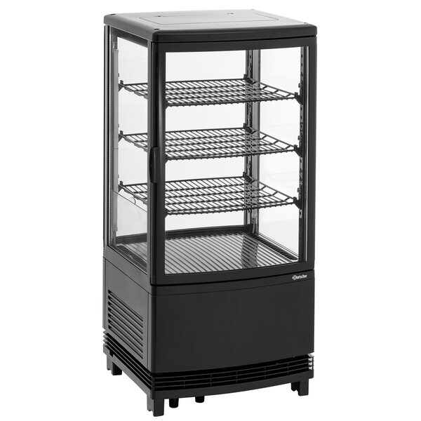 Mini-Koelvitrine | 75L2T | 75L | 2-12°C | Convectie | Toegang Aan Twee Zijden | Zwart | 180W, 230V