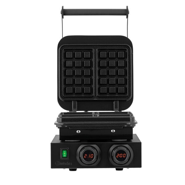 Wafelijzer | MDI 1BW160-101 S | Brusselse Wafel | 1 Wafel 160x100x32mm | 50-300°C | 2200W | 230V | Digitaal Display, Timer En Geheugenfunctie
