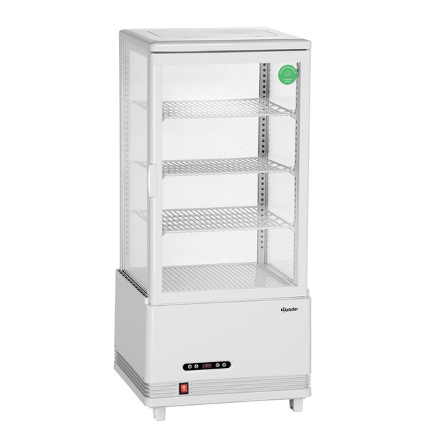 Mini-Koelvitrine | 78L-WE/L | 78L | Convectiekoeling | 2-6°C | 170W, 230V | 3 Verstelbare Roosters | Wit