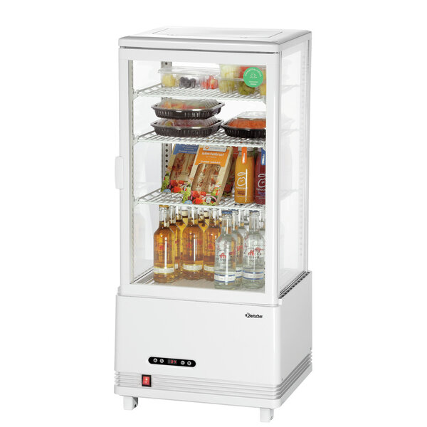 Mini-Koelvitrine | 78L-WE/L | 78L | Convectiekoeling | 2-6°C | 170W, 230V | 3 Verstelbare Roosters | Wit