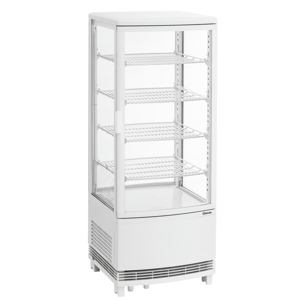 Mini-Koelvitrine | 98L2T | 98L | 2-12°C | Convectiekoeling | 4 Planchetten | Dubbelzijdige Toegang | Wit | Energieklasse B