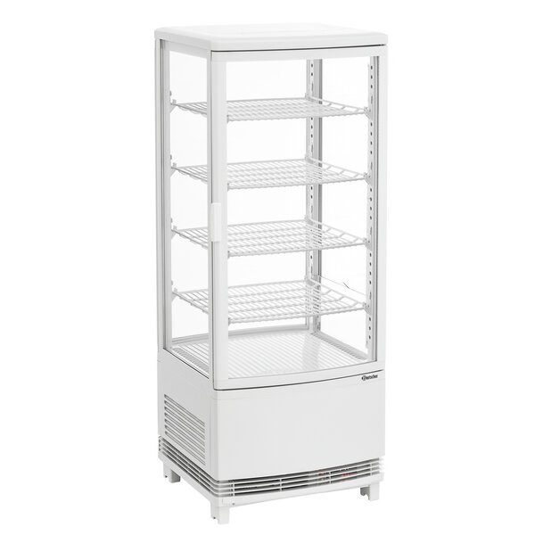 Mini-Koelvitrine | 98L2T | 98L | 2-12°C | Convectiekoeling | 4 Planchetten | Dubbelzijdige Toegang | Wit | Energieklasse B