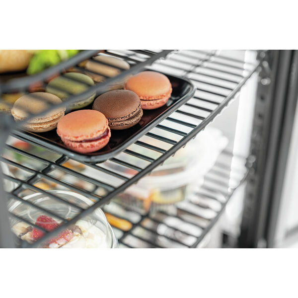 Mini-Koelvitrine | 98L2T | 98L | 2-12°C | Convectiekoeling | 4 Planchetten | Dubbelzijdige Toegang | Zwart | Energieklasse B