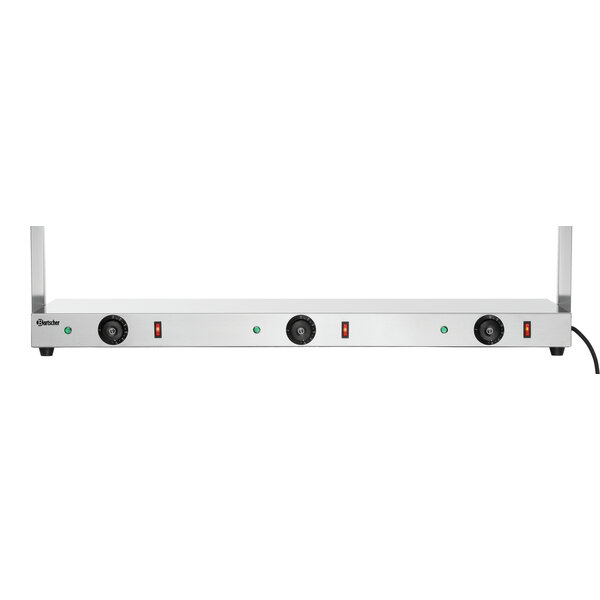 Warmtebrug | I3WL1200 | 3x1/1 GN | Infraroodlampen En Verwarmde RVS-Plaat | 3 Afzonderlijk Regelbare Zones | 30-85°C | 1.2kW, 230V | Hoestscherm | Warmhoudplaat 1030x535mm