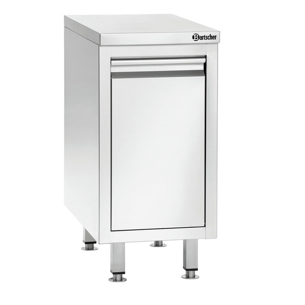 Afvalemmerkast | 700M1 | 28L | CNS 18/10 | Klapdeur | Uitneembare Binnenbak | Verstelbare Hoogte 850-900mm | Binnenbak 250x295x400(h)mm