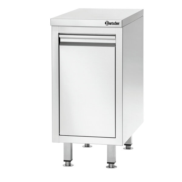 Afvalemmerkast | 700M1 | 28L | CNS 18/10 | Klapdeur | Uitneembare Binnenbak | Verstelbare Hoogte 850-900mm | Binnenbak 250x295x400(h)mm